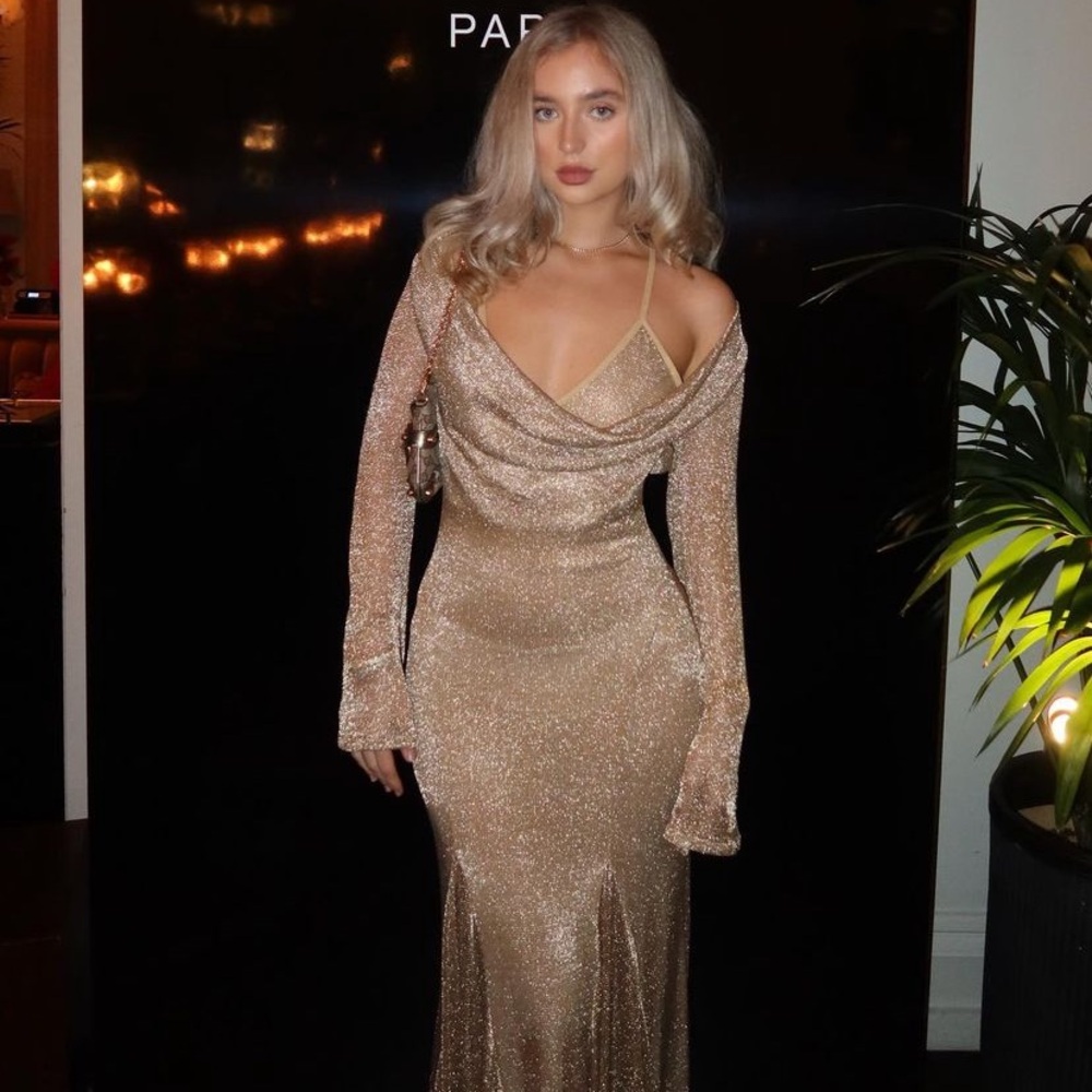 ASOS gold chain mail dress birthday